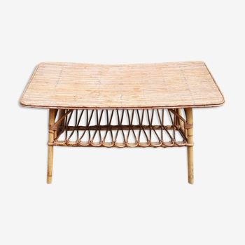 Vintage rattan coffee table