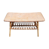 Vintage rattan coffee table