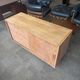 Danish buffet in light oak with sliding door and four drawers.