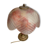 Kaelle lamp, glass paste shade, brass base