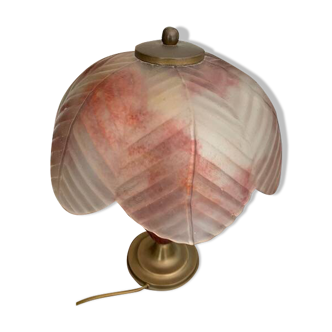 Kaelle lamp, glass paste shade, brass base