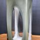 Space Age vase in double-layered smoked and white glass.