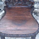 Chaise escabelle en chêne