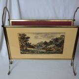 Italian brass magazine rack