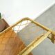 Gold wide wall coat rack with rope vintage