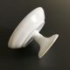 White opaline footed bowl