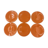 Set of 6 orange plates Franco Pozzi