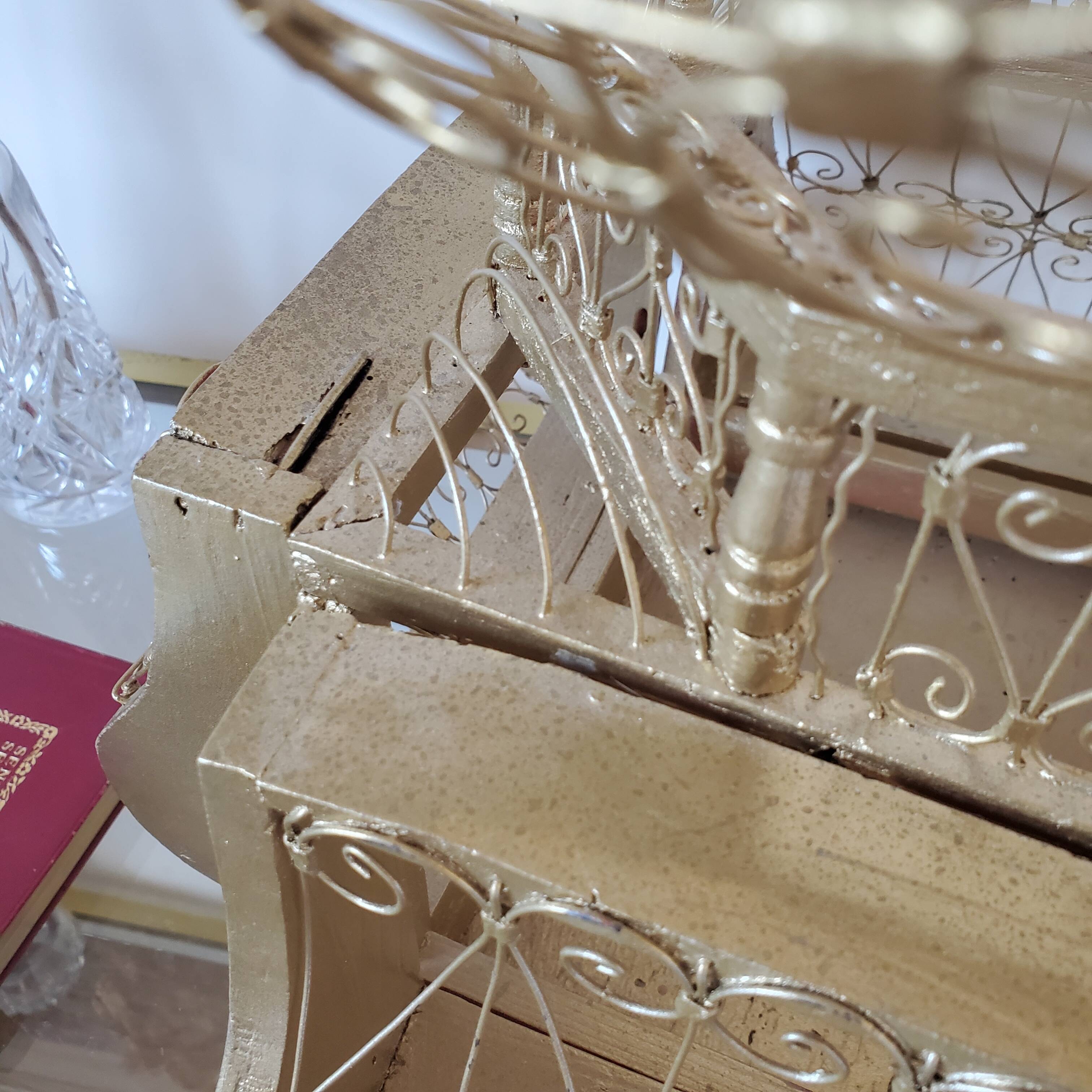 Large golden bird cage