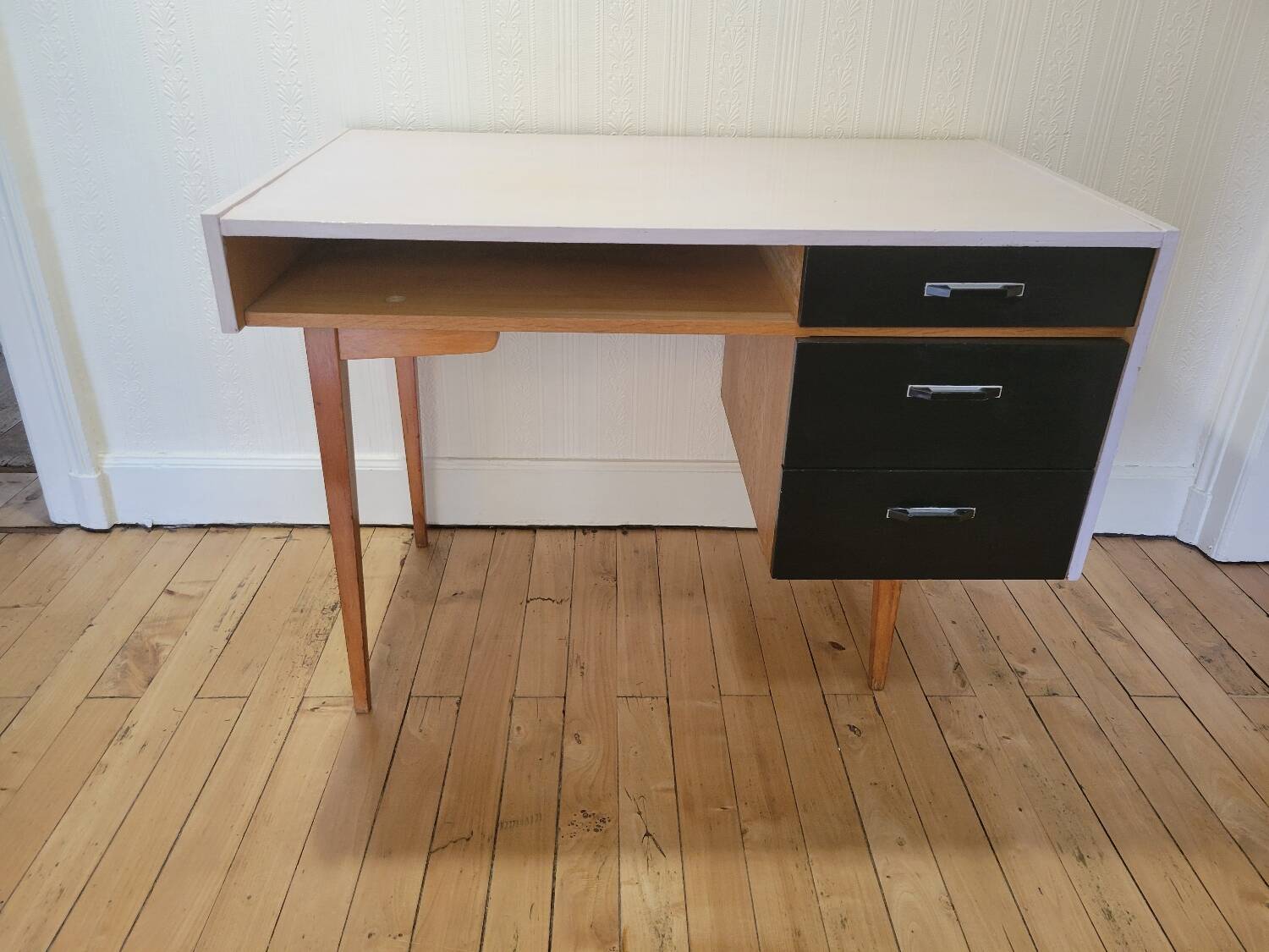 Desk with compass legs circa 1970
