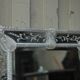 Ancien miroir en verre blanc murano vers 1900