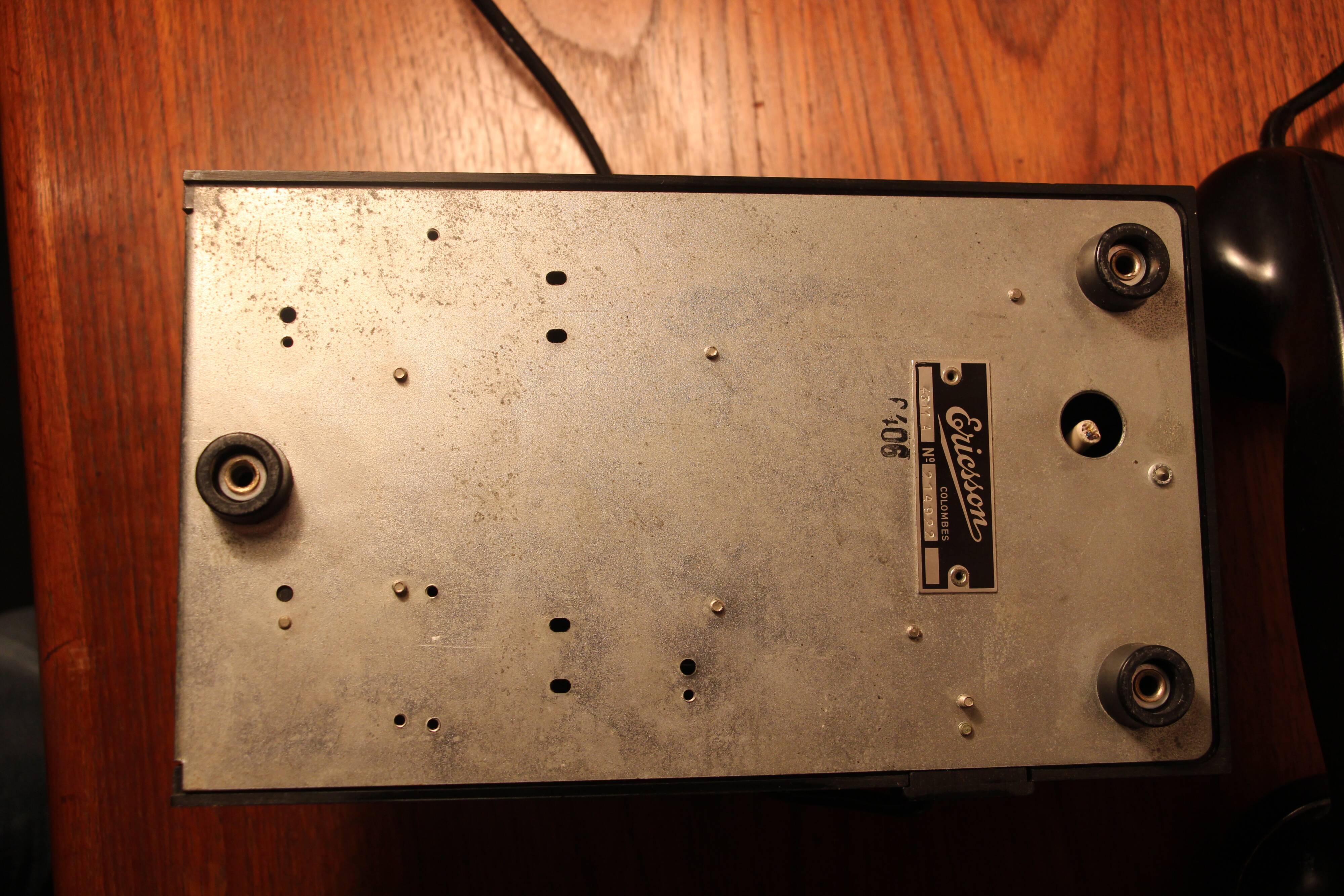 Ericsson Bakelite Black Wall Dial Phone