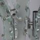 Vintage 70's worked glass chandelier design zeroquattro