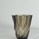 Thick smoked glass vase.