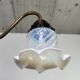 Art Nouveau chandelier with three arms and opalescent iridescent glass.