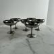 Lot de 6 coupes à champagne en inox Letang Rémy