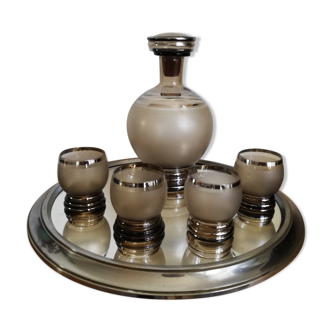 Carafe à liqueur et 4 verres