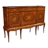 Grand meuble bar en bois marqueté du XXe siècle
