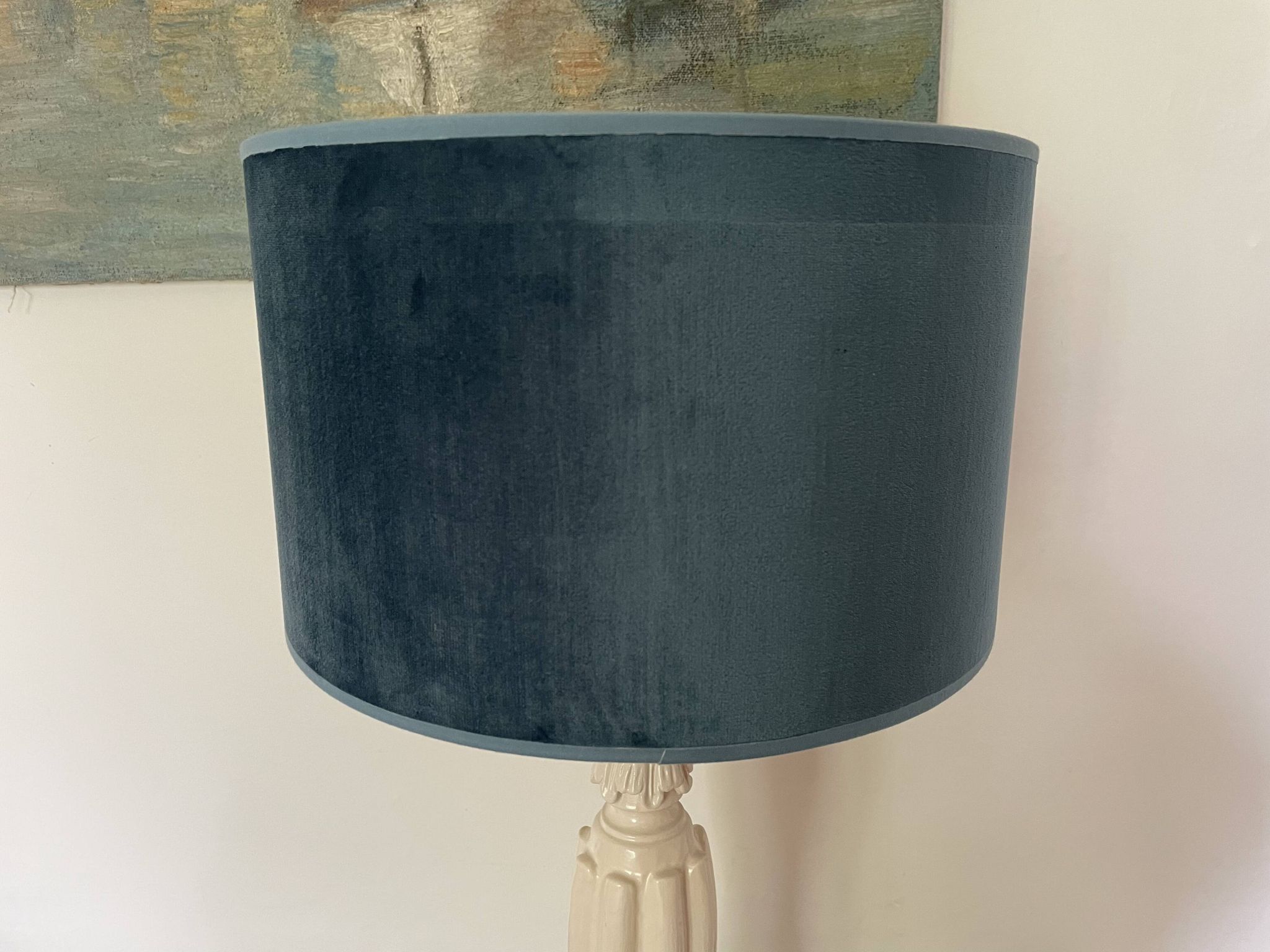 Lampe en bois sculpté Blanc d’Ivoire