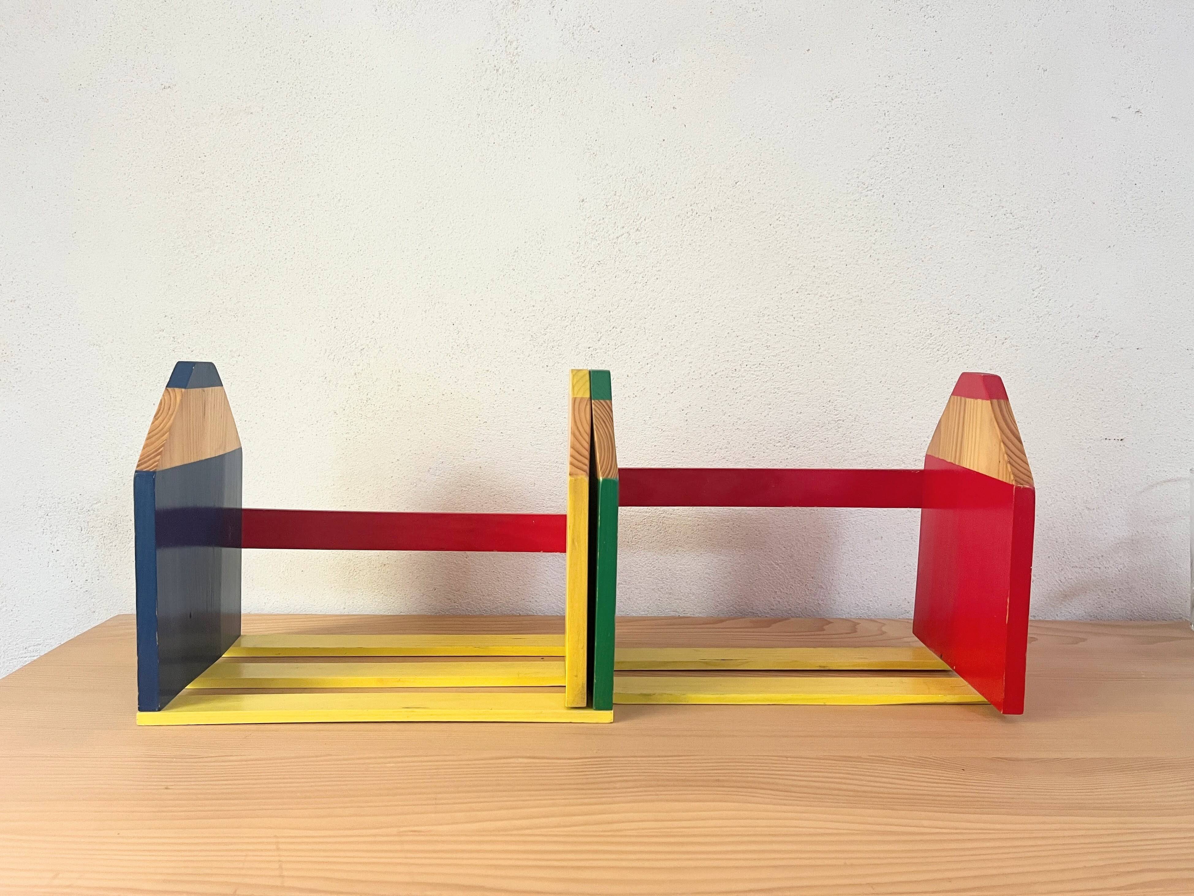 Modular pencil shelf 1980s, Pierre Sala style