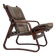 1970s, Norwegian lounge chair, brown furniture leather.
