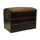 Domed travel trunk old wood