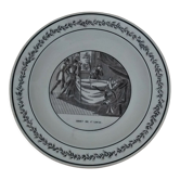 Assiette faïence Montereau 1825 marque en creux Mau N°11 mort de Saint Louis
