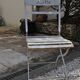 L M monogrammed metal garden chairs
