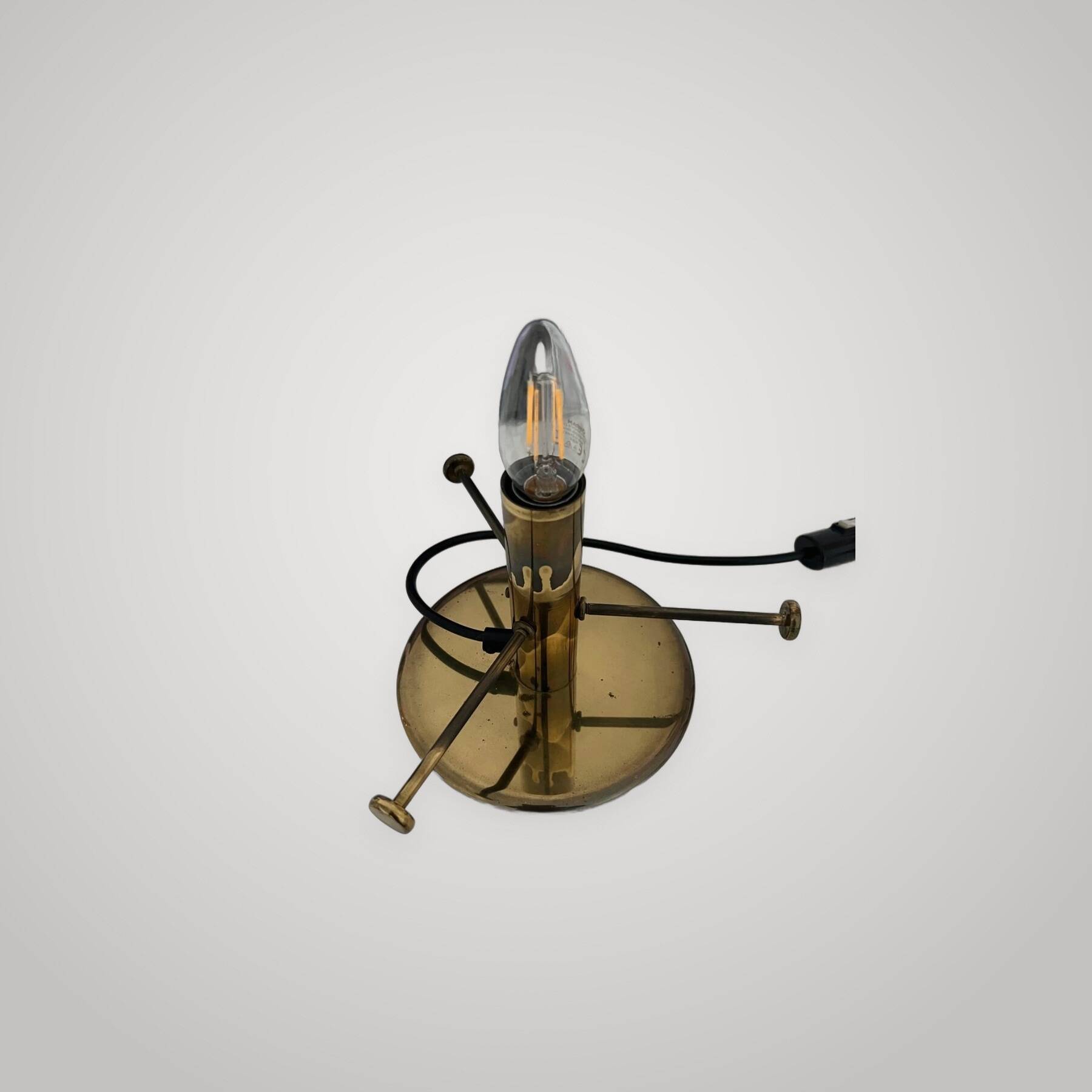 Table lamp by Mazzega model LT 394 in Murano glass swirl 1970.