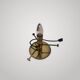 Table lamp by Mazzega model LT 394 in Murano glass swirl 1970.