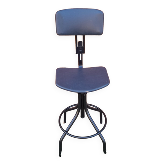 Adjustable vintage architect or workshop chair from the 1950s