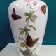 Vase porcelaine années 80 décor papillons