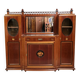 Nancy School: Large Art Nouveau mahogany bookcase buffet