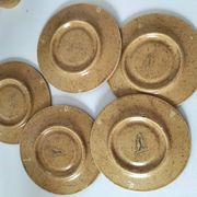 Set of 5 Longchamp France cups and 5 saucers in Japandi style
