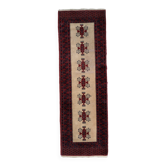 Tapis vintage ouzbek Boukhara fait main en laine – 61 x 190 cm – Ann