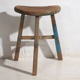 Antique solid wood stool (c.1900) #7