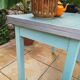 Vintage table of the 50s mado style in formica and wood with drawer and extension cords