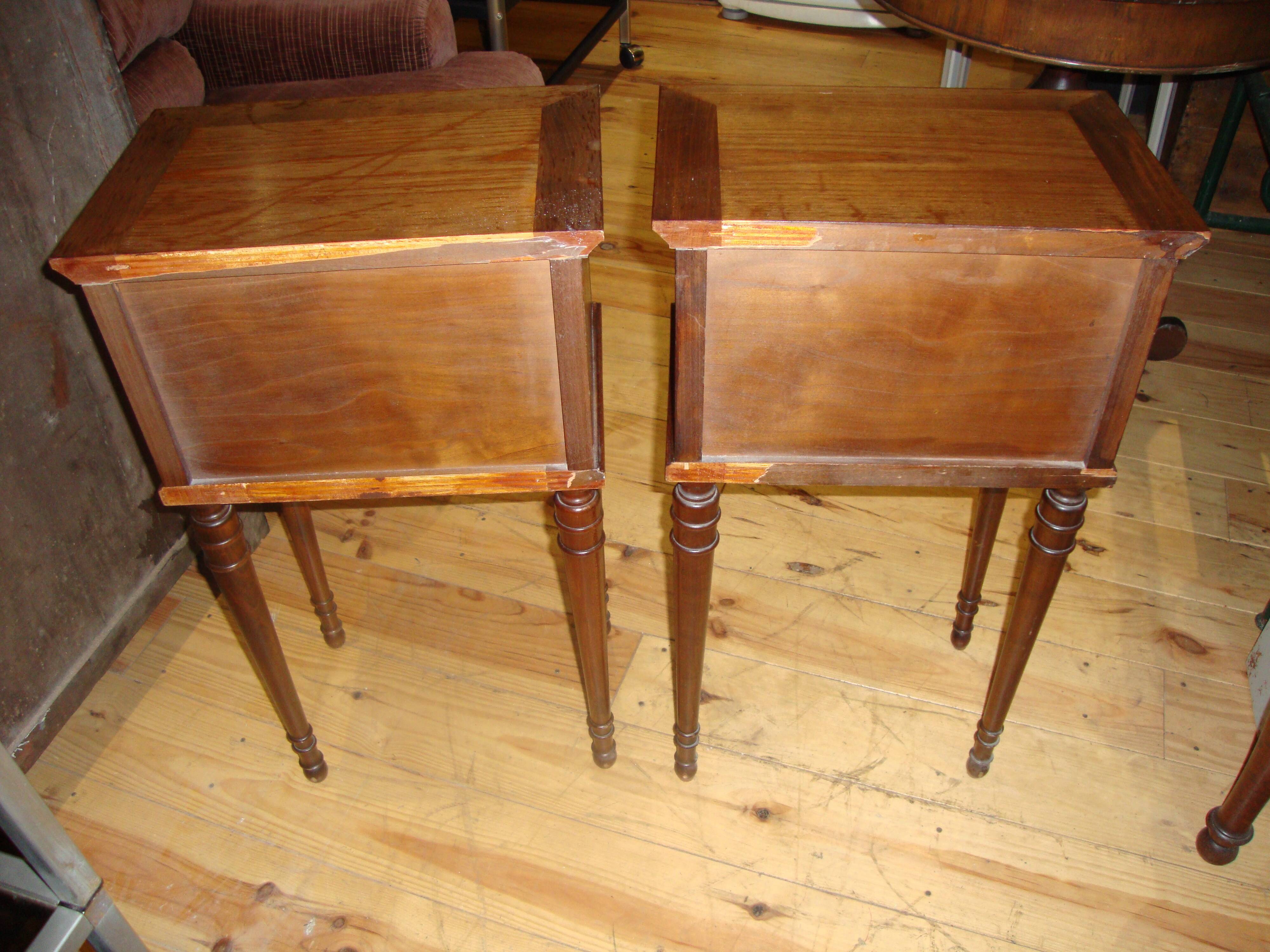 Board-style bedside tables