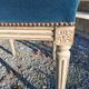 Série de 4 chaises style Louis XVI velours bleu