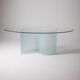 Table ovale en verre