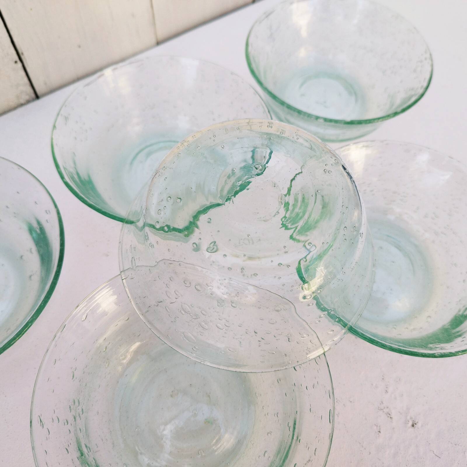 Vintage Biot glassware blown glass ramekins