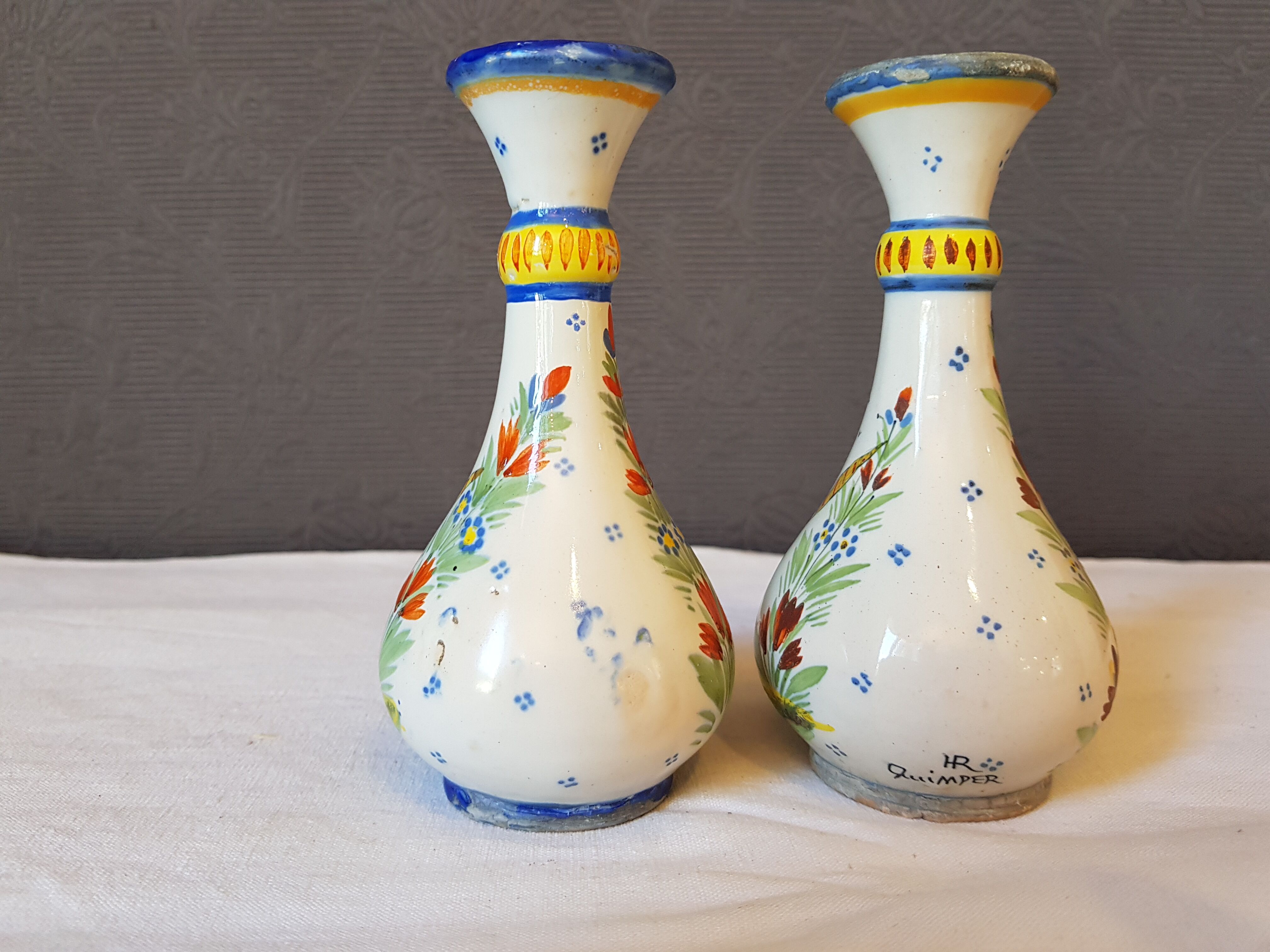 Paire de vases faience Quimper