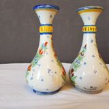 Pair of Quimper earthenware vases