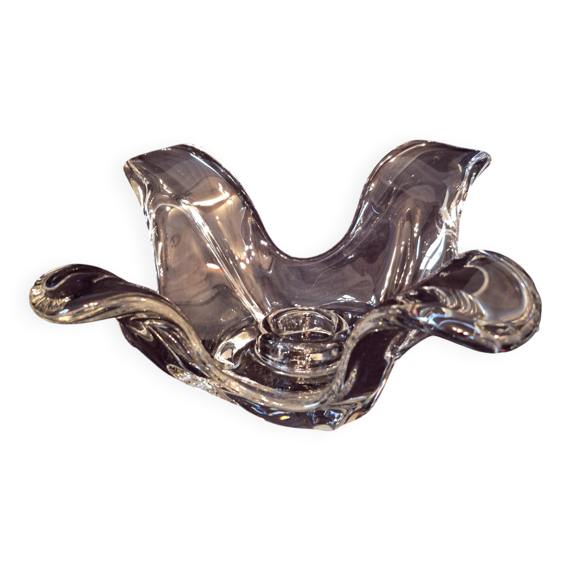 Crystal candlestick from Bayel, flower petal shape A559