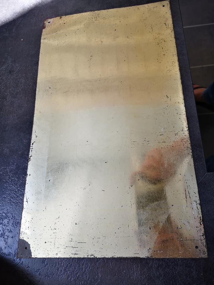 Old advertising plate in lithographed sheet Metal Aperitif SISCA - Legay Dijon TBE