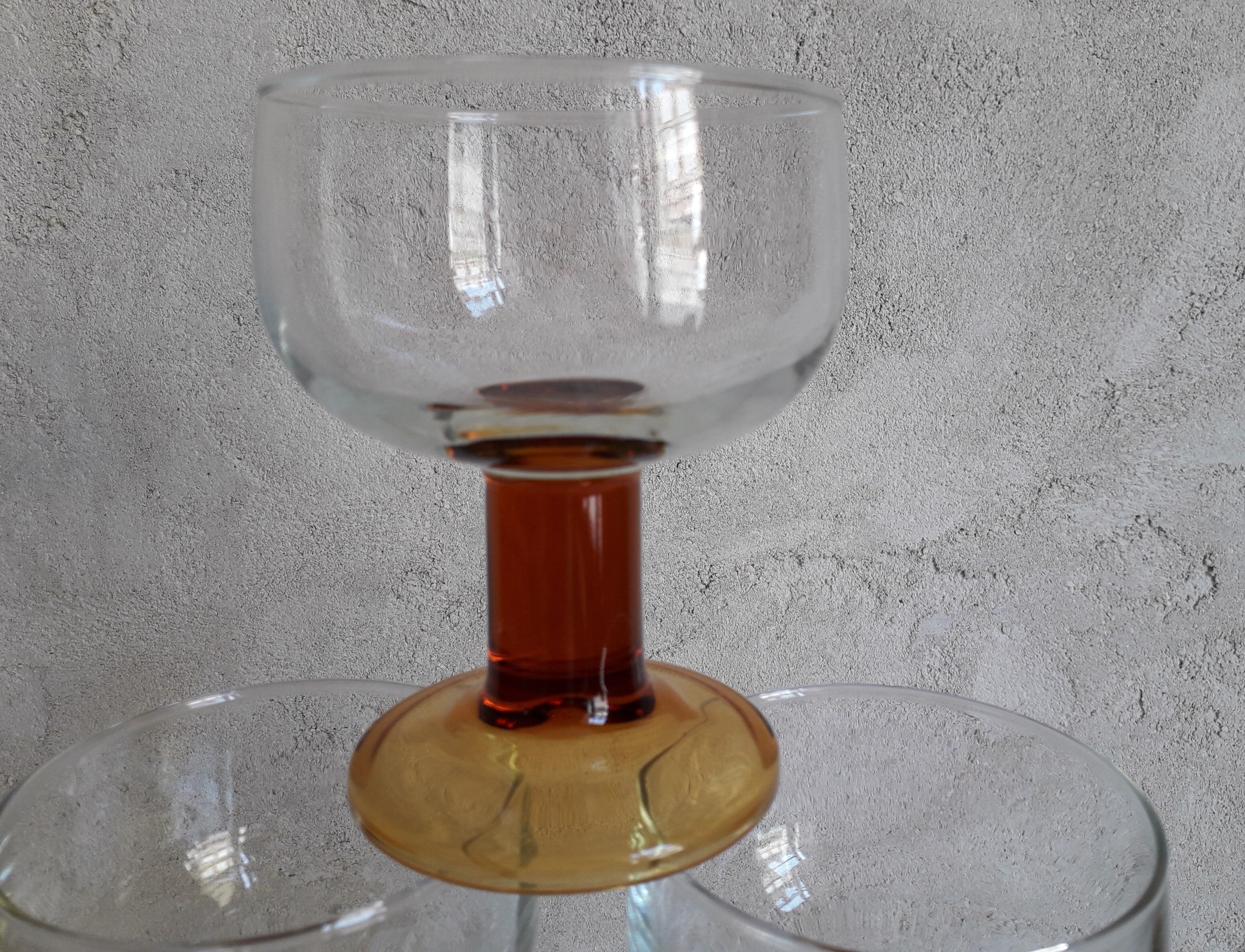 Set of 6 vintage walking glasses