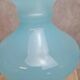 Lampe vintage en opaline bleue – esprit boudoir