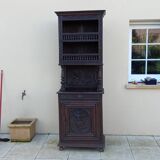 Ancien meuble vaisselier bois massif sculpté