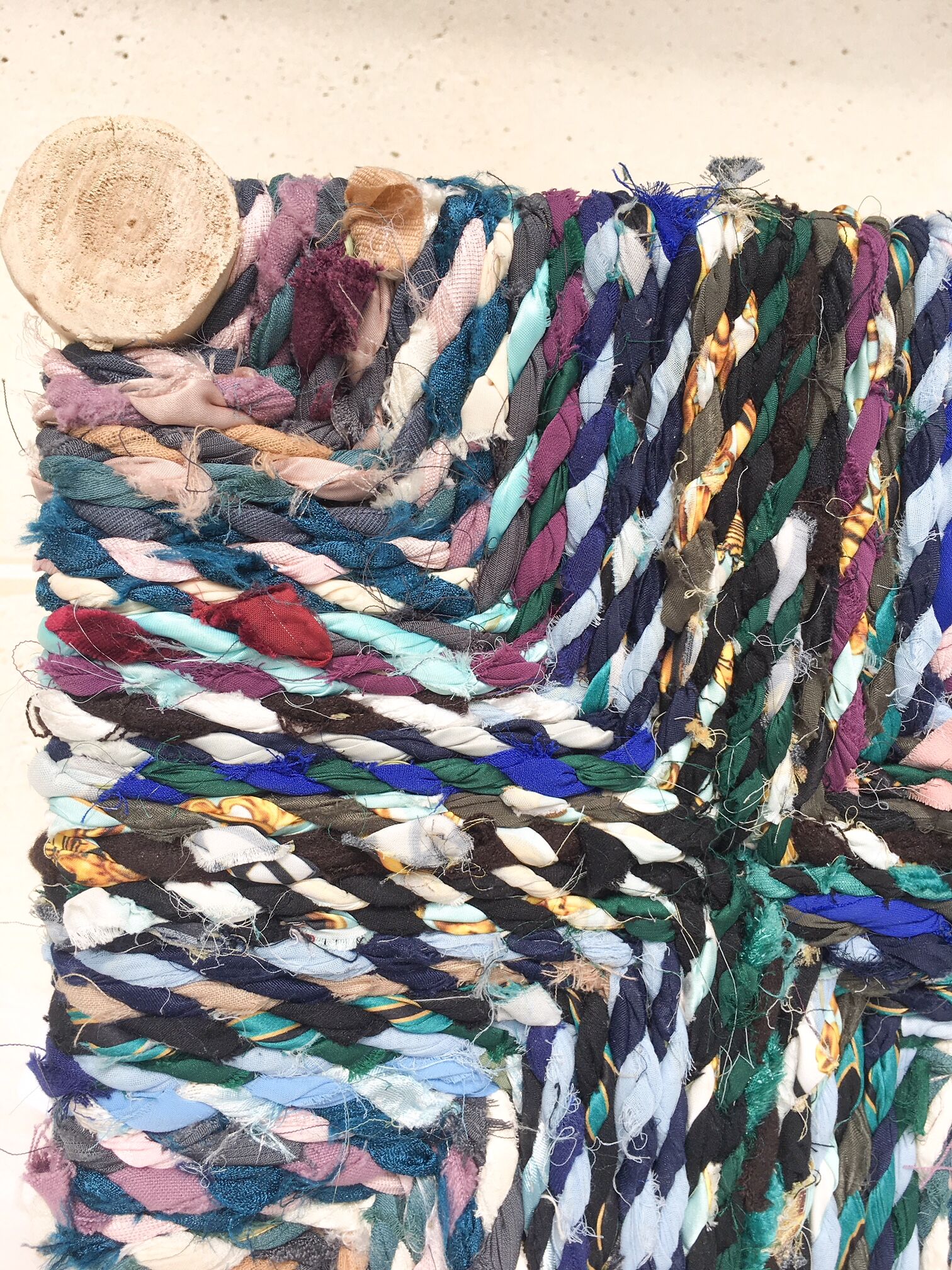 Recycled fabrics stool