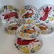 Hand-painted crustacean plates