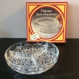 Chiseled glass tray